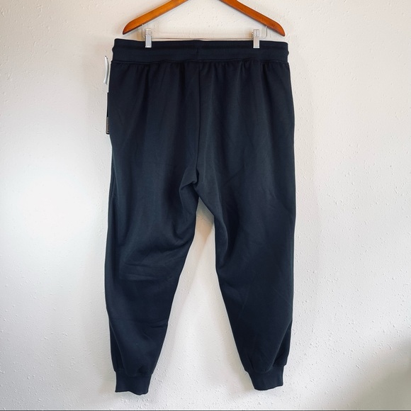 BEBE Sport Fleece Rose Gold Logo Black Jogger Pants/Sz:2X/NWT - Picture 4 of 12